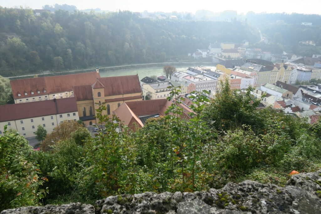Burghausen. Blick von der Burg in die Altstadt